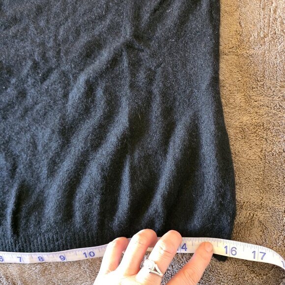 Investments 100% Cashmere Sweater Women’s S Black Mock Neck Soft Knit Pullover - Picture 9 of 11